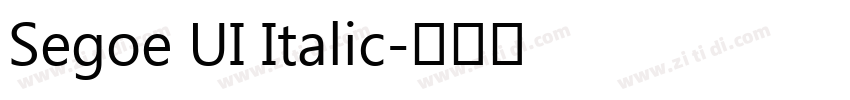 Segoe UI Italic字体转换